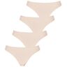 Lascana String van elastisch katoen (set, 4 stuks) beige 32/34;36/38;40/42;44/46;48/50