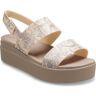 Crocs Sleehaksandaaltjes Brooklyn Snake Low Wedge beige 36;39;41