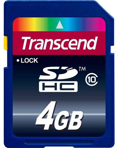 Transcend »SDXC/SDHC Class 10« geheugenkaart  - 8.33 - blauw - Size: 4 GB