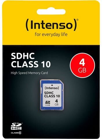 Intenso »SDHC Class 10« geheugenkaart  - 6.26 - blauw - Size: 4 GB