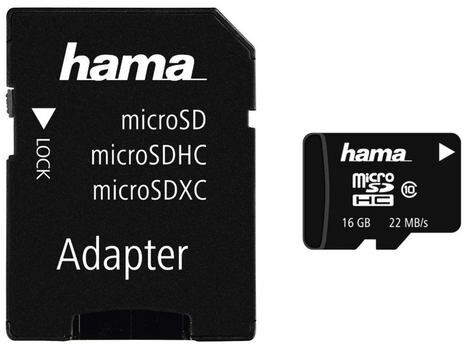 Hama Geheugenkaart microSDHC 16 GB Class 10 »incl. SD-kaartadapter«  - 11.99