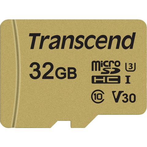 Transcend »microSDXC/SDHC 500S« geheugenkaart  - 22.42 - zwart - Size: 32 GB