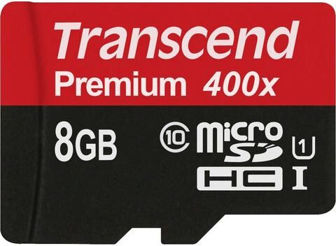 Transcend »microSDXC/SDHC Class 10 UHS-I« geheugenkaart  - 7.99 - zwart - Size: 8 GB