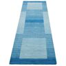 THEKO Loper Gabbeh Super Tapijtloper, zuiver scheerwol, met de hand geweven, met randdessin, woonkamer blauw 70x240 cm;90x250 cm