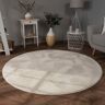 Paco Home Vachtvloerkleed Imitatiebont Soft 380 Lange pool, heerlijk zacht vloerkleed - bijzonder zacht, unikleuren beige Ø 160 cm x 19 mm