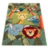 Paco Home Kindervloerkleed Diamond 638 3d-design, motief jungle dieren, kinderkamer groen 80 cm x 150 cm x 18 mm;120x170 cm;133 cm x 133 cm x 18 mm;140 cm x 200 cm x 18 mm;160x230 cm;200x290 cm