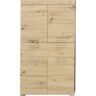 INOSIGN Halfhoge kast Amanda Breedte 73 cm, badkamerkast met 1 grote lade en 4 deuren beige 73 x 132 x 31 (B x H x T) cm , 4-türig