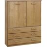 rauch Hoge kast VIVIEN met front van massief wildeiken beige 97x41x120 cm