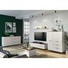 GERMANIA Tv-meubel California Breedte 164 cm, met filigraan verwerkt bovenblad bruin 164x47x47 cm
