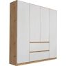 rauch Draaideurkast Mainz greeploos front, buitendeuren met push-to-openfunctie beige 181 cm x 210 cm x 54 cm