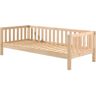 Vipack 1-persoonsledikant Spijlen, ligoppervlak 90x200 cm, in Milky pine of wit beige