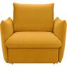 LOOKS BY WOLFGANG JOOP Fauteuil LOOKS XII Boxspringbekleding, met slaapfunctie, kussen-look oranje Structuur zacht