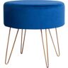 Kayoom Hocker Mio indrukwekkend, deels handgemaakt blauw Polyester