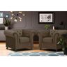 Home affaire Fauteuil Chesterfield Home met chique capitonnage en kenmerkende armleuningen bruin Luxe-microvezel