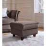 Home affaire Hocker Reims echte chesterfield-capitonnage, fluwelige look met changerende look bruin Fluweel-look