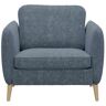 INOSIGN Fauteuil Ikano Massief houten constructie, zigzag vering in de zitting blauw