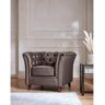 Home affaire Chesterfield-fauteuil Reims met echte chesterfield-capitonnage, uitstekende verwerking bruin Fluweel-look