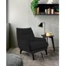 furninova Loungestoel Willow prettige loungestoel in scandinavisch design zwart Leer golf