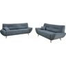 INOSIGN Zithoek Drago leverbaar als fauteuil/gestoffeerde hoek, diverse stoffen, incl. 2 sierkussens (set, 2-delig) blauw Structuur