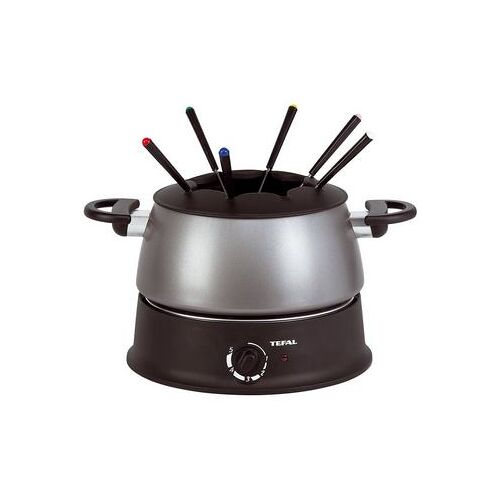 Tefal Elektrische fonduepan EF3000.10 6 warmte-geïsoleerde fonduevorken zilver