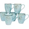 CreaTable Beker Koffiebeker nature collection (set, 6-delig) blauw