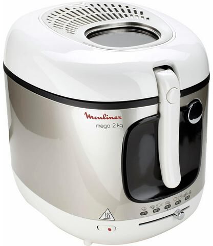 MOULINEX friteuse Mega AM4800, 2100 W, 2 kg frituurwaren  - 97.89 - zilver