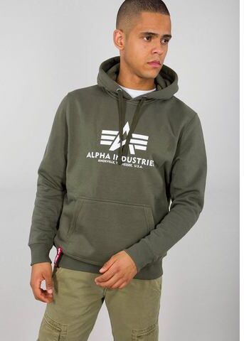 Alpha NU 15% KORTING: Alpha Industries capuchonsweatshirt »Basic Hoody«  - 59.90 - groen - Size: Small