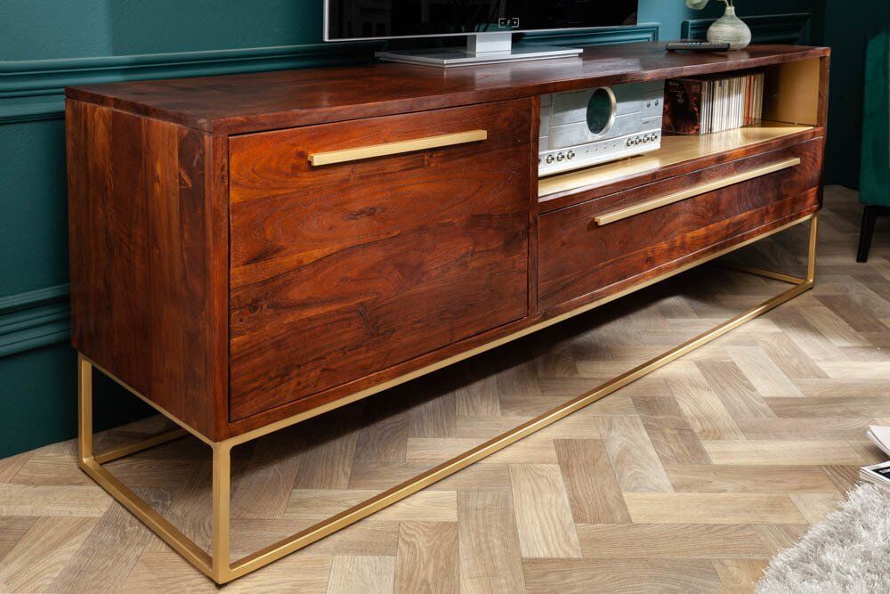 TV meubel acacia goud 165 cm