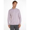 Tommy Hilfiger - Gestreept Oxford Overhemd Rouge Optic White - XXL - Heren Rood 2X-Large male