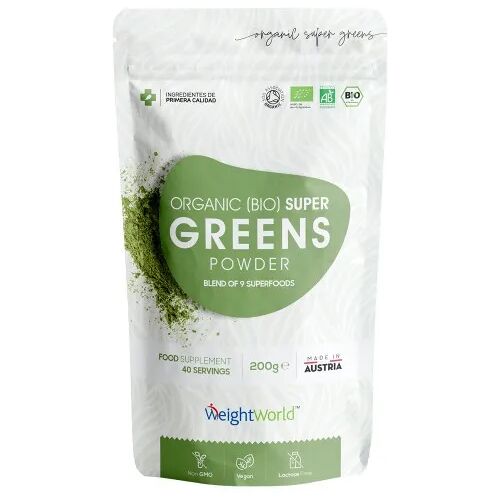 Super Greens Poeder - 200g - 40 porties met 9 Superfood voor vezels en eiwitten