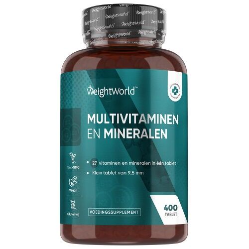 Multivitaminen en Mineralen - 400 tabletten - Voor Vrouwen en Mannen - met 27 vitamines en mineralen