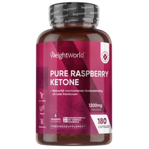 Raspberry Ketone Pure - 1200 mg 180 capsules - 100% pure frambozen ketonen