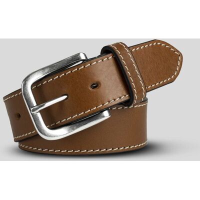 Meyer Riem Casual Leather Uni Color Licht Bruin / male Meyer Riem Casual Leather Uni Color Licht Bruin / male