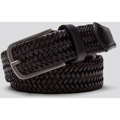 Meyer Riem Braid Elastic Super Stretch Leather Zwart / male Meyer Riem Braid Elastic Super Stretch Leather Zwart / male
