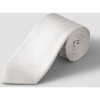 Eton Das Tonal Paisley Pattern Rich Texture Silver / male Eton Das Tonal Paisley Pattern Rich Texture Silver / male