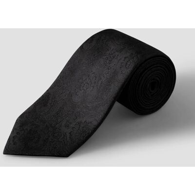 Eton Das Tonal Paisley Pattern Rich Texture Zwart / male Eton Das Tonal Paisley Pattern Rich Texture Zwart / male