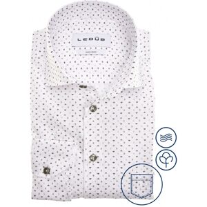 Ledûb Overhemd Multitone Triangle-Dot Fantasy Wit-Groen / male Ledûb Overhemd Multitone Triangle-Dot Fantasy Wit-Groen / male