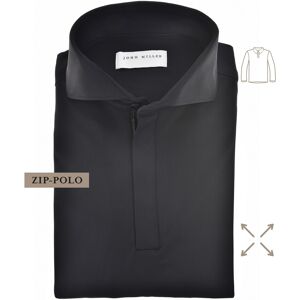 John Miller Plain Hyperstretch Comfort Poloshirt Zwart / male John Miller Plain Hyperstretch Comfort Poloshirt Zwart / male