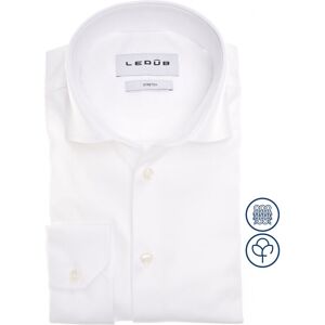 Ledûb Overhemd Cotton Jersey Stretch Shirt Wit / male Ledûb Overhemd Cotton Jersey Stretch Shirt Wit / male