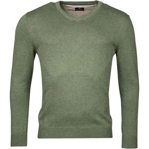 Baileys Trui V-Neck Pullover Single Knit Olive Green Melange / male Baileys Trui V-Neck Pullover Single Knit Olive Green Melange / male