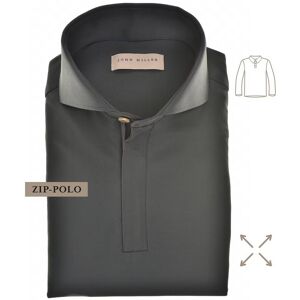 John Miller Polo Hyperstretch Performance Zipper Donker Groen Melange / male John Miller Polo Hyperstretch Performance Zipper Donker Groen Melange / male