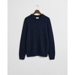 Gant Trui Wool Blend Neps Crew Neck Avond Blauw / male Gant Trui Wool Blend Neps Crew Neck Avond Blauw / male
