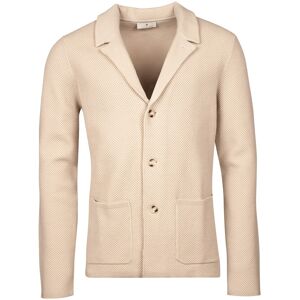 Thomas Maine Vest Cardigan Blazer Double Knit Structure On Face Beige / male Thomas Maine Vest Cardigan Blazer Double Knit Structure On Face Beige / male