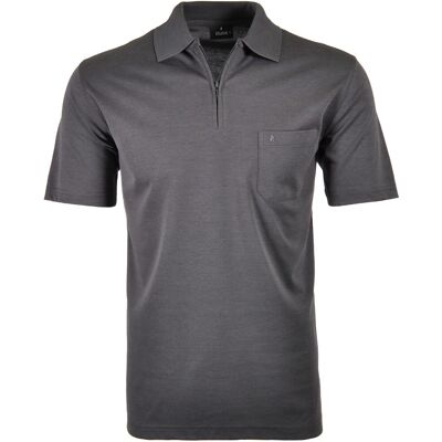 Ragman Uni Easy Care Zipper Poloshirt Pima Cotton Mix Antraciet / male Ragman Uni Easy Care Zipper Poloshirt Pima Cotton Mix Antraciet / male