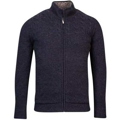 Baileys Vest Cardigan Zip Single Knit Top Cable Knit Navy / male Baileys Vest Cardigan Zip Single Knit Top Cable Knit Navy / male