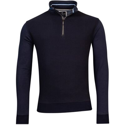 Baileys Trui Sweater Half Zip Fine Structure Navy / male Baileys Trui Sweater Half Zip Fine Structure Navy / male