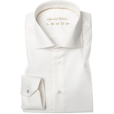 Ledûb Overhemd Special Edition Slim Fit Off White / male Ledûb Overhemd Special Edition Slim Fit Off White / male