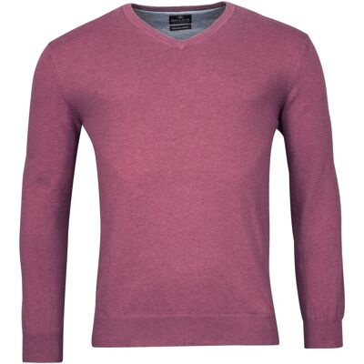 Baileys Trui V-Hals Single Knit Pima Cotton Grape Melange / male Baileys Trui V-Hals Single Knit Pima Cotton Grape Melange / male