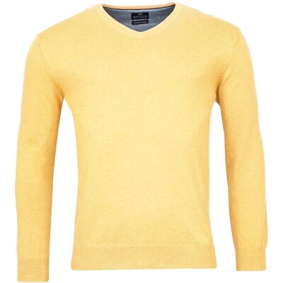 Baileys Trui V-Hals Single Knit Pima Cotton Light Yellow Melange / male Baileys Trui V-Hals Single Knit Pima Cotton Light Yellow Melange / male
