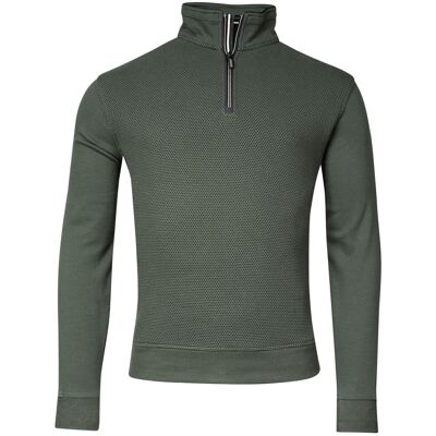 Baileys Trui Sweat Front Two-Tone Honeycomb Doubleface Interlock Donker Groen / male Baileys Trui Sweat Front Two-Tone Honeycomb Doubleface Interlock Donker Groen / male